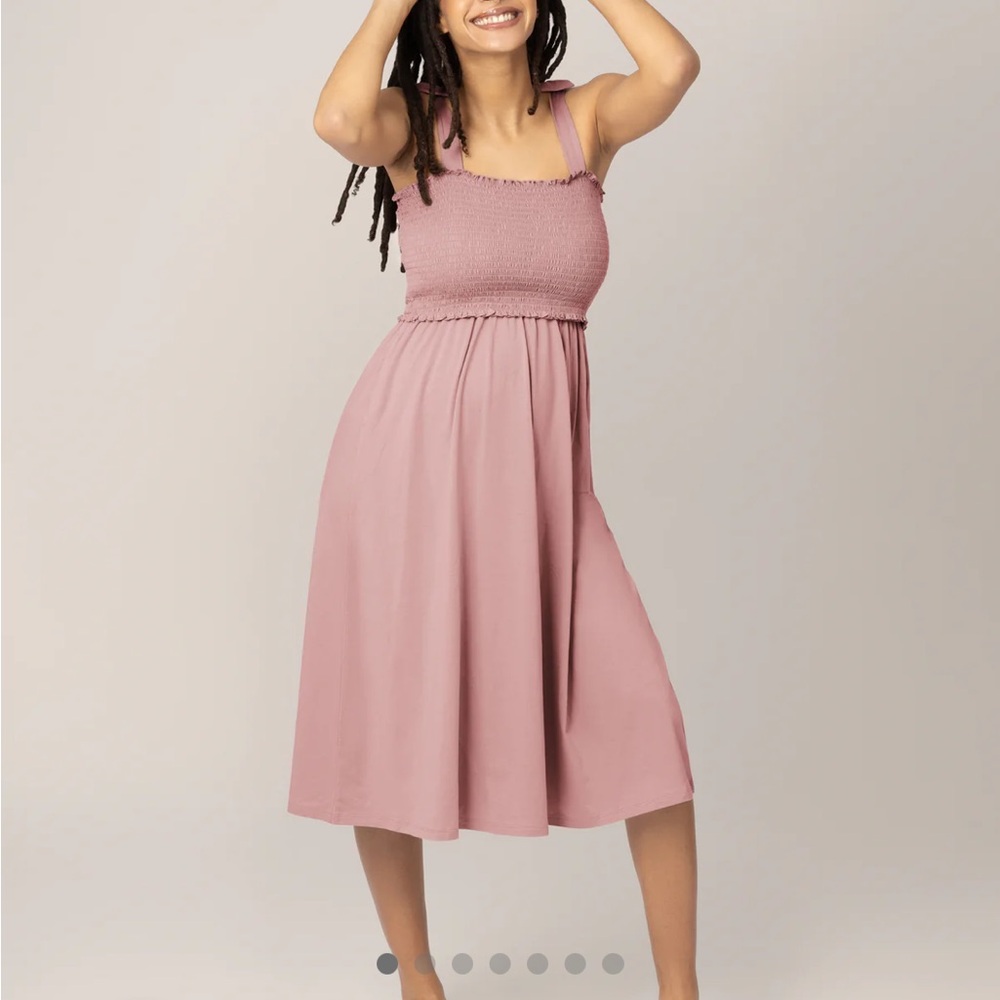 Kindred Bravely Sienna Smocked Maternity & Nursing Dress